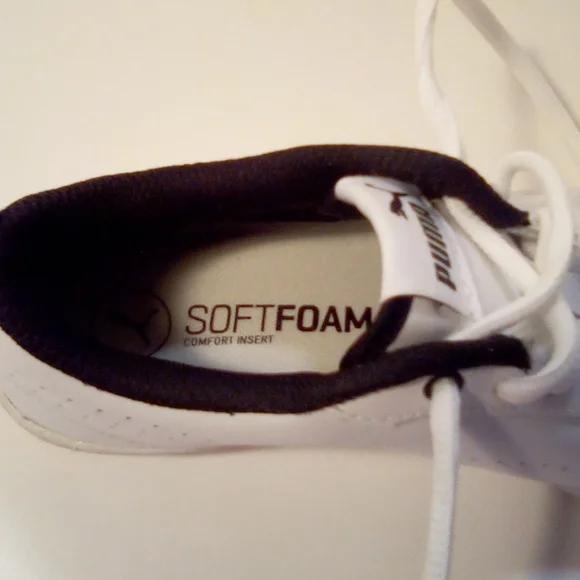 Puma Vintage Womens Leather Low Top Soft Foam Comfort Insert White Sneakers 6.5 - Picture 12 of 16